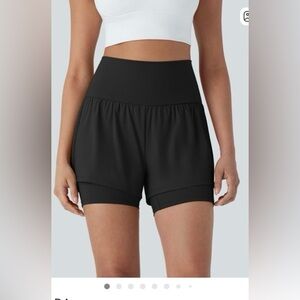 Halara SoftlyZero Airy High Waisted 2-in-1 Cool Touch Yoga Shorts Small  5”